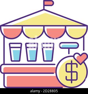 Fete RGB color icon Stock Vector