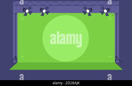 Movement tracking technology semi flat vector illustration Stock Vector