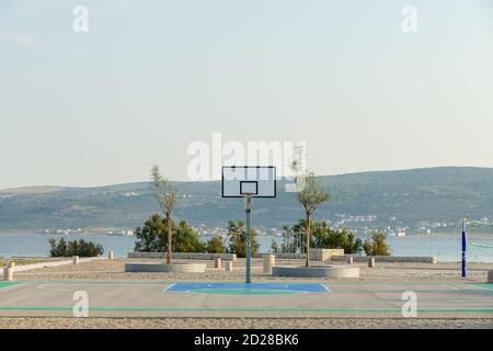 basketball hoop and net, digital photo picture as a background Stock Photo