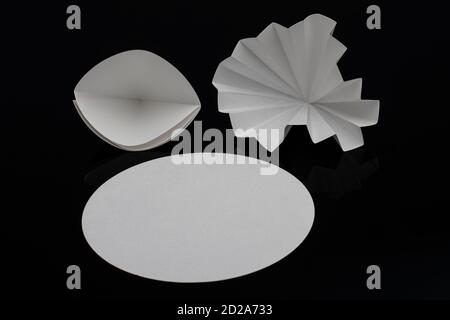 Filter paper in laboratory. Scientists are chemical filtration by ...