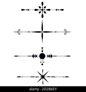 Ornamental dividers ethnic line page decoration collection Stock Vector
