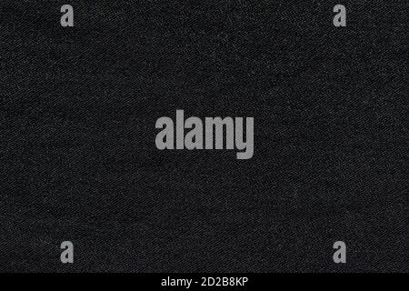 Abstract black synthetic fabric texture and background. Detail of canvas textile material. Stock Photo