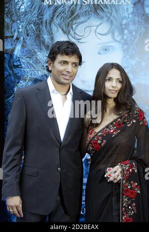 M. Night Shyamalan & wife Bhavna Vaswani attending the 'Glass' New York