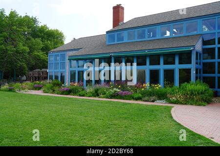 BAR HARBOR, ME -9 AUG 2020- View of the Jordan Pond restaurant in Acadia National Park, Mount Desert Island, Maine, United States Stock Photo