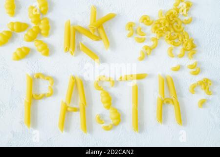 Different types of pasta Stock Photo