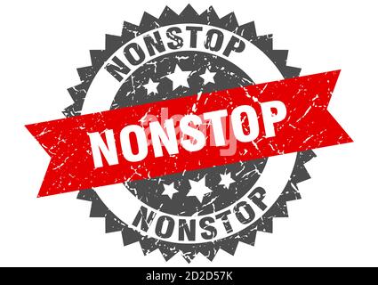nonstop sign. nonstop round ribbon sticker. nonstop tag Stock Vector Image  & Art - Alamy