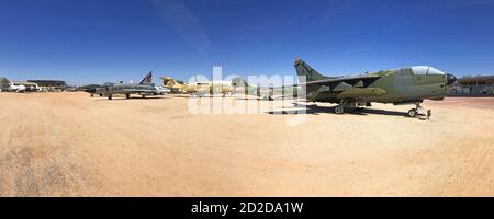 The outside display of aircraft at the Pima Air & Space Museum in Tucson AZ Stock Photo