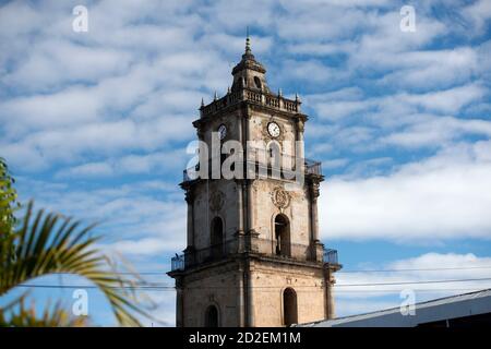 The Spanish colonial church in Santa Cruz del Quiché, Guatemala. Stock Photo