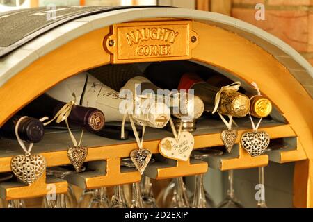 The naughty corner - Prosecco and bubbles Stock Photo