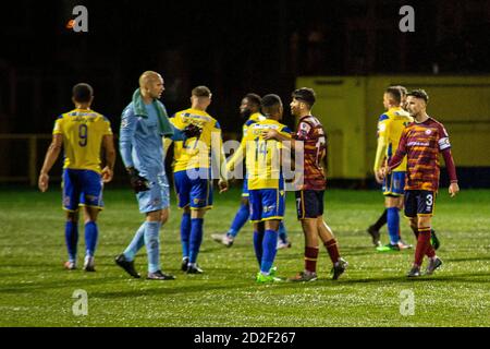 Barry, Wales, UK. 6th Oct 2020.  Barry Town United v Cardiff Met at Jenner Park in the JD Cymru Premier on the 6th October 2020. Credit: Lewis Mitchel Stock Photo