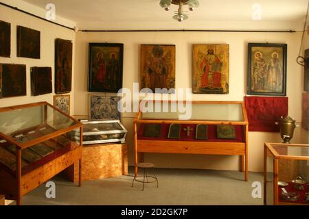 Interior of the museum of religious art in Maia, Romania Stock Photo