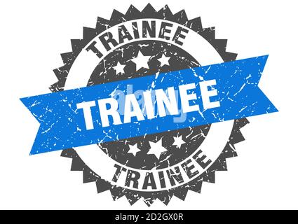 trainee stamp. round grunge sign with ribbon Stock Vector