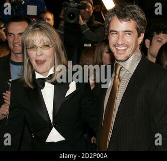Actress Diane Keaton (L) and actor Dermot Mulroney smile as they arrive at the premiere of their new film 'The Family Stone' in Los Angeles December 6, 2005. [The film, a comic story about the annual holiday gathering of a New England family, also stars Rachel McAdams, Claire Danes, Sarah Jessica Parker and Craig T. Nelson and opens in the U.S. on December 16.]