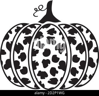vector illustration of a leopard pumpkin. Fall, autumn celebration. Halloween, Thanksgiving Day. Stock Vector