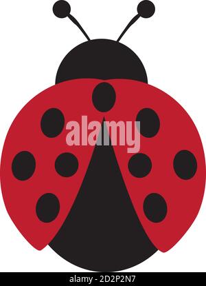 vector illustration of a ladybug isolated on white background Stock Vector