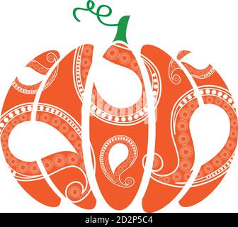 vector illustration of a leopard pumpkin. Fall, autumn celebration. Halloween, Thanksgiving Day. Stock Vector