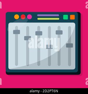 equalizer for music equipment vector illustration Stock Vector