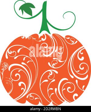 vector illustration of a leopard pumpkin. Fall, autumn celebration. Halloween, Thanksgiving Day. Stock Vector