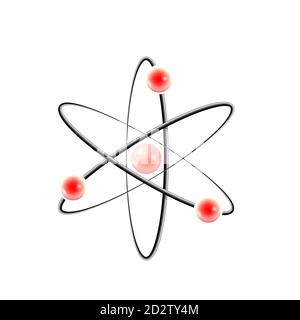 Atom isolated on white vector ill Stock Vector