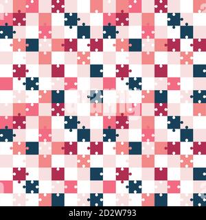 Pattern puzzles of different colors. Seamless pattern. Stock Vector