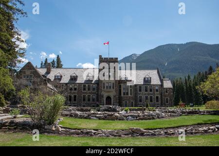 June 2, 2019. Banff National Park, Alberta, Canada. Administration Building for the national park. Stock Photo