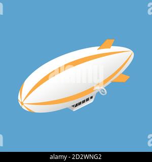 Icon isometric airship. Stock Vector