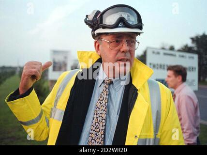 Richard Budge, chief executive of RJB Mining, outside Thoresby Colliery, Nottinghamshire, today (Thursday) after one man died and two others were taken to hospital following an apparent inrush of gas 650 metres below ground. *05/03/01Shares in Britain's largest coal producer RJB Mining will be in the spotlight 06/03/01 when it reports its annual results a week after saying goodbye to founder Richard Budge. Mr Budge, known as 'King Coal', resigned as chairman of the Rotherham-based company after a colourful career which included his purchase of the remaining privatised British Coal fields from Stock Photo