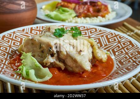 Ingoho - special  chicken dish in western Kenya called the Luhya tribe Stock Photo