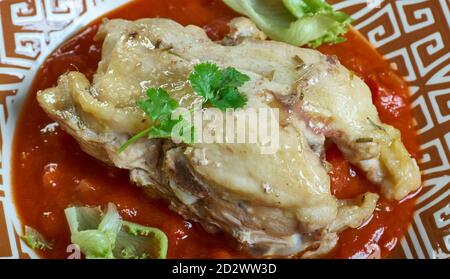 Ingoho - special  chicken dish in western Kenya called the Luhya tribe Stock Photo