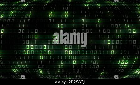 Abstract futuristic background of binary code with random directional blur of single digits. Digital systems technology theme Stock Photo