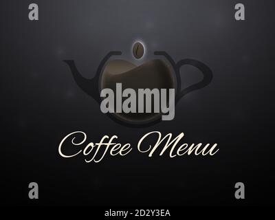 Coffee horizontal banner Stock Vector
