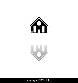 simple black church icon with shadow Stock Vector Image & Art - Alamy
