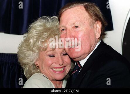 Veteran Carry On Film Stars Barbara Windsor And Leslie Phillips At A 40th Anniversary Gala Reunion For The Actors And Makers Of The Series At Pinewood Studios Today Sunday Photograph By Fiona