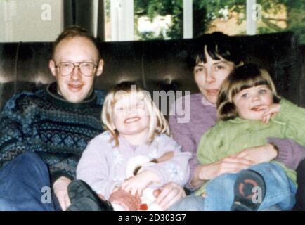 Undated collect of Jeff & Jenny Bramley who disappeared from their home in Ramsey, Cambridgeshire, with two young girls in their care, Jade (l) Hannah. The Bramley's have written a letter to newspapers asking to be allowed to adopt the children. * 16/1/99 Police said the missing girls have been found safe and well after 17 weeks on the run with their fugitive foster parents. They were met by police and social services when they flew into Stansted Airport, Essex, with Mr and Mrs Bramley from Southern Ireland. * 21/12/2000 Jeffrey and Jenny Bramley who went into hiding from their home in Ram Stock Photo