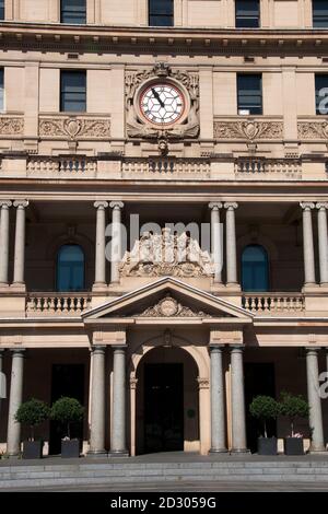 Sydney Australia, facade of Customs House designed by Mortimer Lewis and built in 1845 Stock Photo