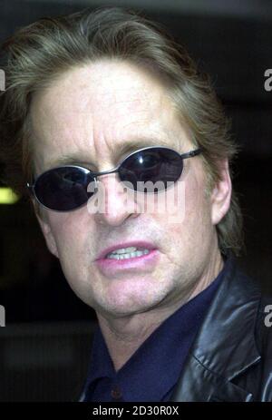 Hollywood actor Michael Douglas, nominated as a United Nations ambassador on nuclear disarmament, arrives at London's Heathrow Airport from Los Angeles, to urge British MPs to persuade USA and Russia to reduce stockpiles of nuclear weapons. Stock Photo
