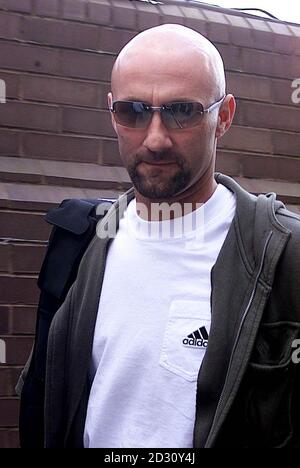 France's World Cup-winning goal keeper Fabien Barthez leaves Old Trafford, Manchester after undergoing negotiations with Manchester United today. The player underwent medical tests at a clinic earlier in the day.  Stock Photo