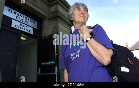 Joan Meredith, 70, is confined to a courtroom for one day for non-payment of a  100 fine. The 70-year-old grandmother had been prepared to go to jail for seven days as part of her protest against the Trident nuclear programme.   *... However, magistrates in Alnwick, Northumberland, said sending the retired teacher to prison would serve no useful purpose.  Stock Photo