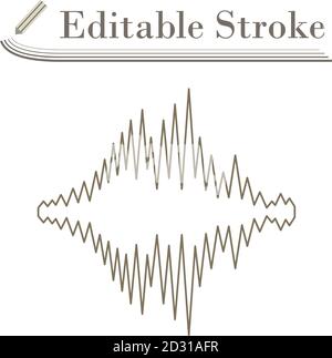 Music Equalizer Icon. Editable Stroke Simple Design. Vector Illustration. Stock Vector