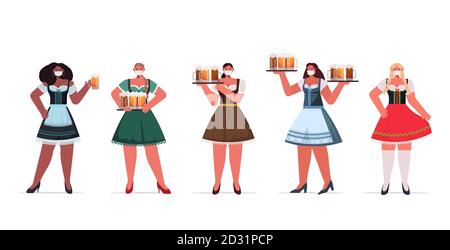 Set Mix Race Women In Casual Trendy Clothes Female Cartoon Characters  Collection Horizontal Stock Illustration - Download Image Now - iStock