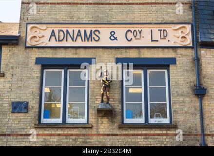 Exterior of the Adnams brewery, Southwold. UK Stock Photo