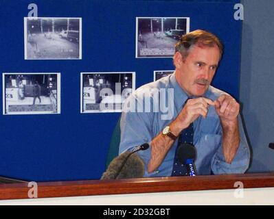 Northern Territory Assistant Commissioner John Daulby at a news conference, called by police in Alice Springs, Australia, searching for missing Briton Peter Falconio, where he made a fresh appeal for a man filmed by a security camera to come forward. in Australia.    * He said that there were significant differences between the man in the video and the description of Mr Falconio's suspected attacker given by his girlfriend Joanne Lees, and urged the man to contact him so he could be eliminated from the investigation. Although the man's picture has been circulated across Australia, and around t Stock Photo