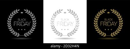 Black friday label set Stock Vector