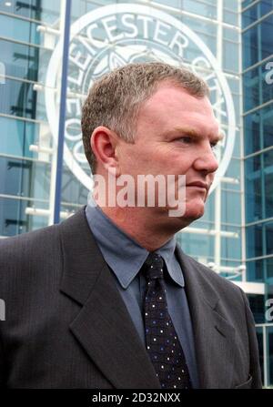 Leicester City PLC Chairman Greg Clarke outside Walkers Stadium, Leicester. Leicester have announced that the club have applied to be placed in administration.   * .... The First Division club's finances have been a serious concern since they were relegated from the Premiership last season.  THIS PICTURE CAN ONLY BE USED WITHIN THE CONTEXT OF AN EDITORIAL FEATURE. NO UNOFFICIAL CLUB WEBSITE USE. Stock Photo