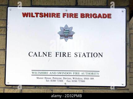 Calne Fire Station, Wiltshire, where five picketing officers broke their strike to attend a fatal fire at a cottage close to the village of Stert, near Devizes, where four people died in the early hours.     *..Ambulance personnel took one man from the scene to Princess Margaret Hospital in Swindon.  Up to last night there had been three deaths in house fires since the strike by full time fireman started at 6pm on Wednesday. Stock Photo