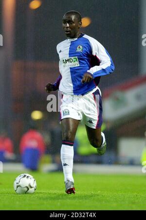 Andy Cole of Blackburn Rovers during a Pre-Season friendly against Lazio at Ewood Park. Stock Photo