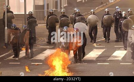 Police forces during a demonstration in Paris on March 22, 2025, as ...