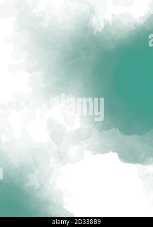 Emerald watercolour background in watercolor style on colorful background. Modern Deep green, great design for any purposes. Creative vector Stock Vector