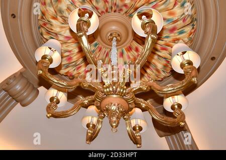 This beautiful lamp is part of the refined decoration of the Bellagio Las Vegas. Nevada, USA. September 26, 2018