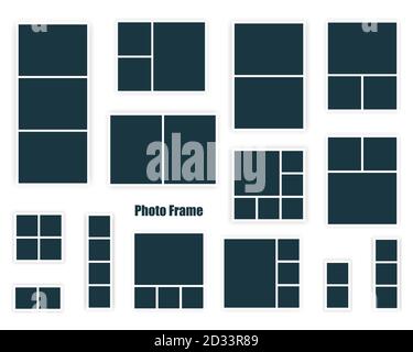 Photo Frames. Vintage style. Vector illustration. Photorealistic EPS10 vector layouts. Retro photo frame template for your photos Stock Vector